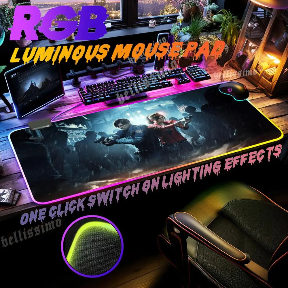 Alfombrilla Gaming RGB Resident Evil - Extended Mouse Pad Impermeable 70x40cm