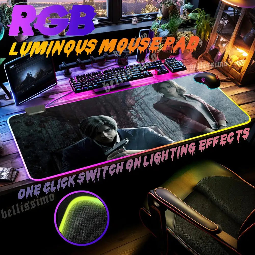 Alfombrilla Gaming RGB Resident Evil - Extended Mouse Pad Impermeable 70x40cm