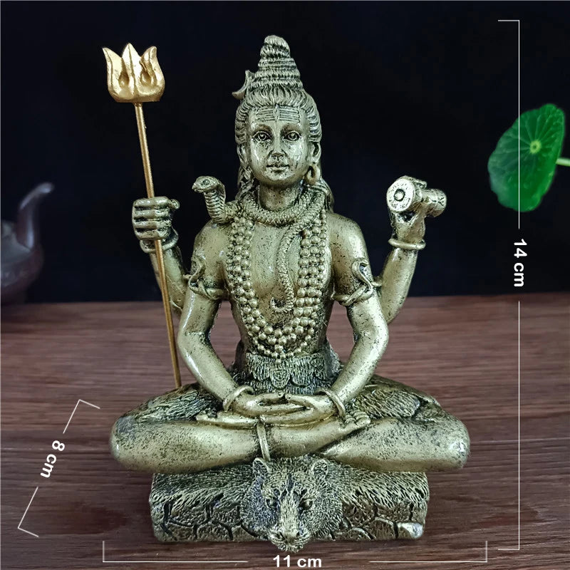 Figura Golden Shiva Hindu Ganesha 14 cm · Decoración Setup Gamer y Escritorio