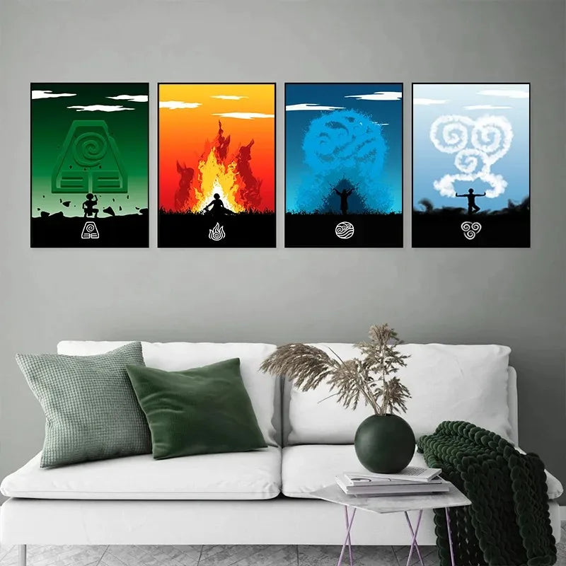Poster Avatar The Last Airbender · Decoración Setup Gamer y Escritorio