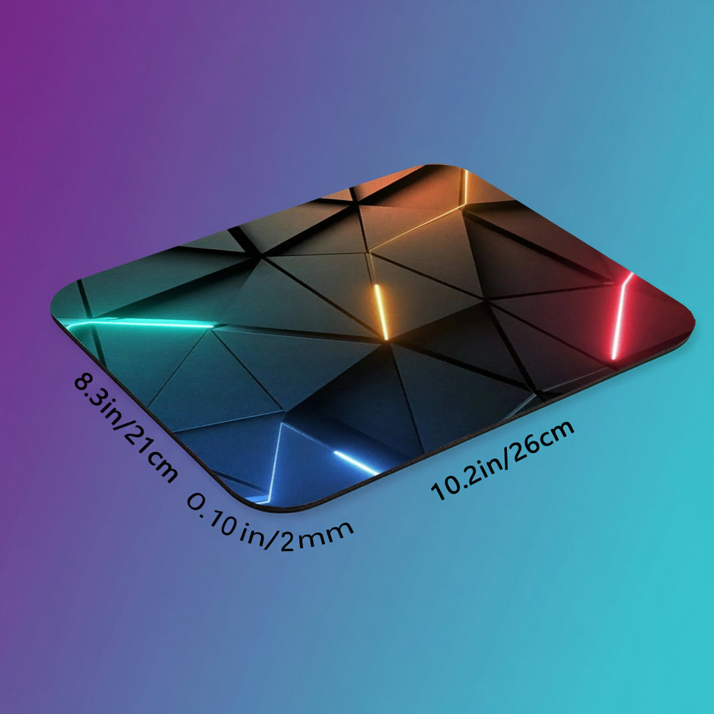 Alfombrilla Gaming Compacta - Mouse Pad con Bordes Cosidos y Base Antideslizante 26x21cm