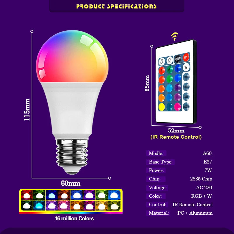 Lámpara LED AC 220V 230V · Iluminación Setup Gaming 115mm