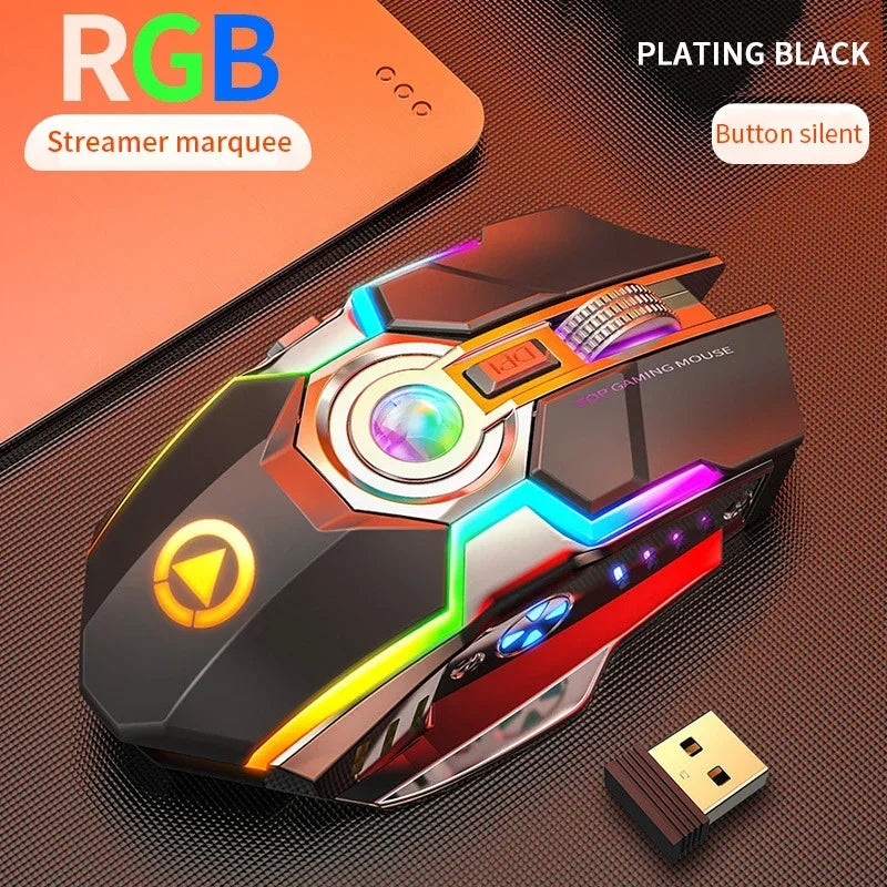 Ratón Gaming Inalámbrico FTBTOC RGB Recargable