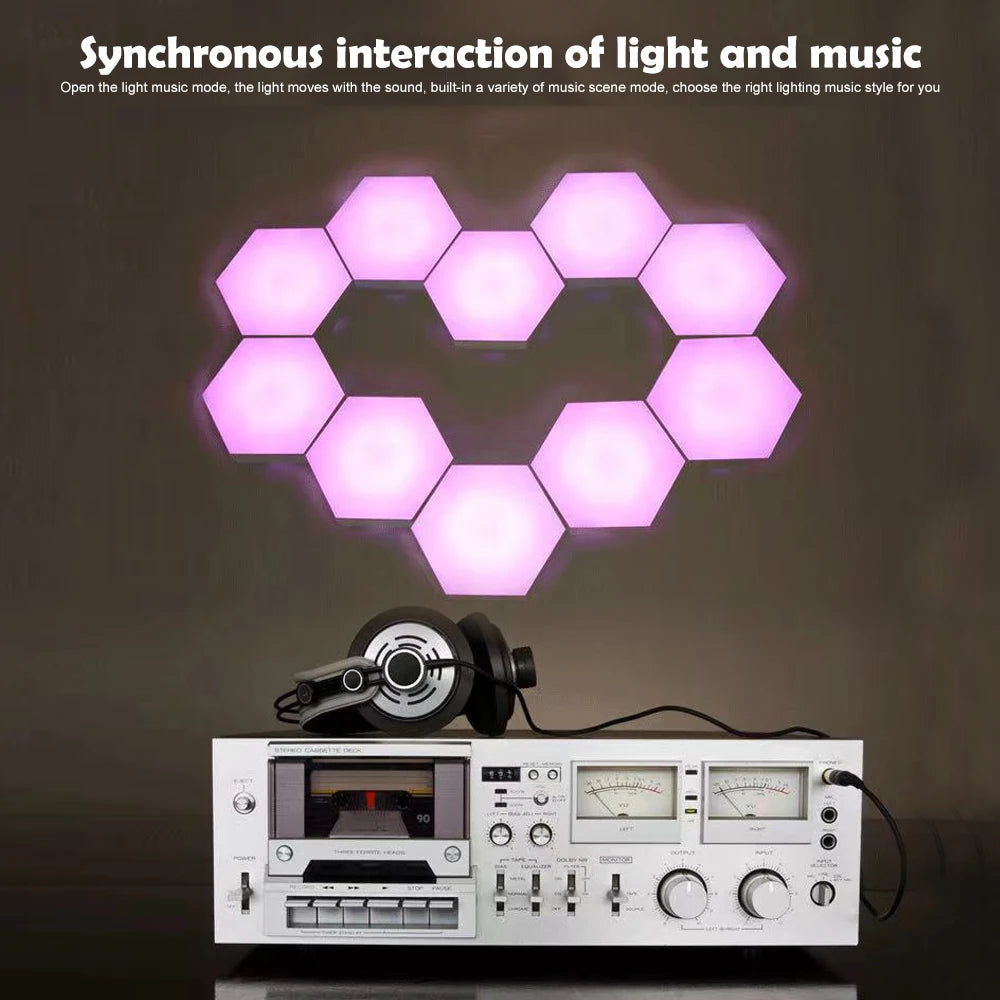 Iluminación LED Hexagon Night Gaming · Iluminación Setup Gaming