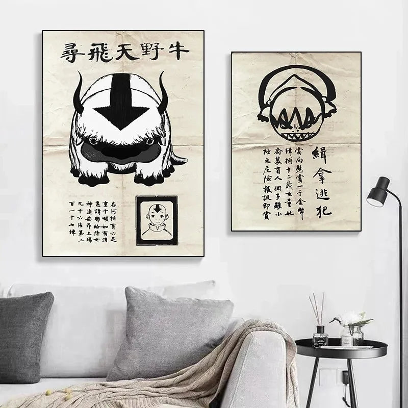 Poster Avatar The Last Airbender · Decoración Setup Gamer y Escritorio