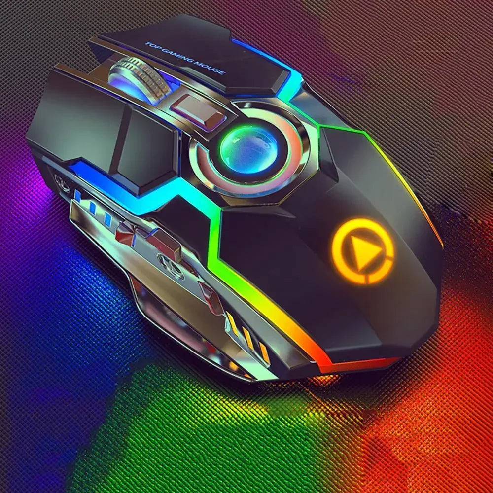 Ratón Gaming Inalámbrico FTBTOC RGB Recargable