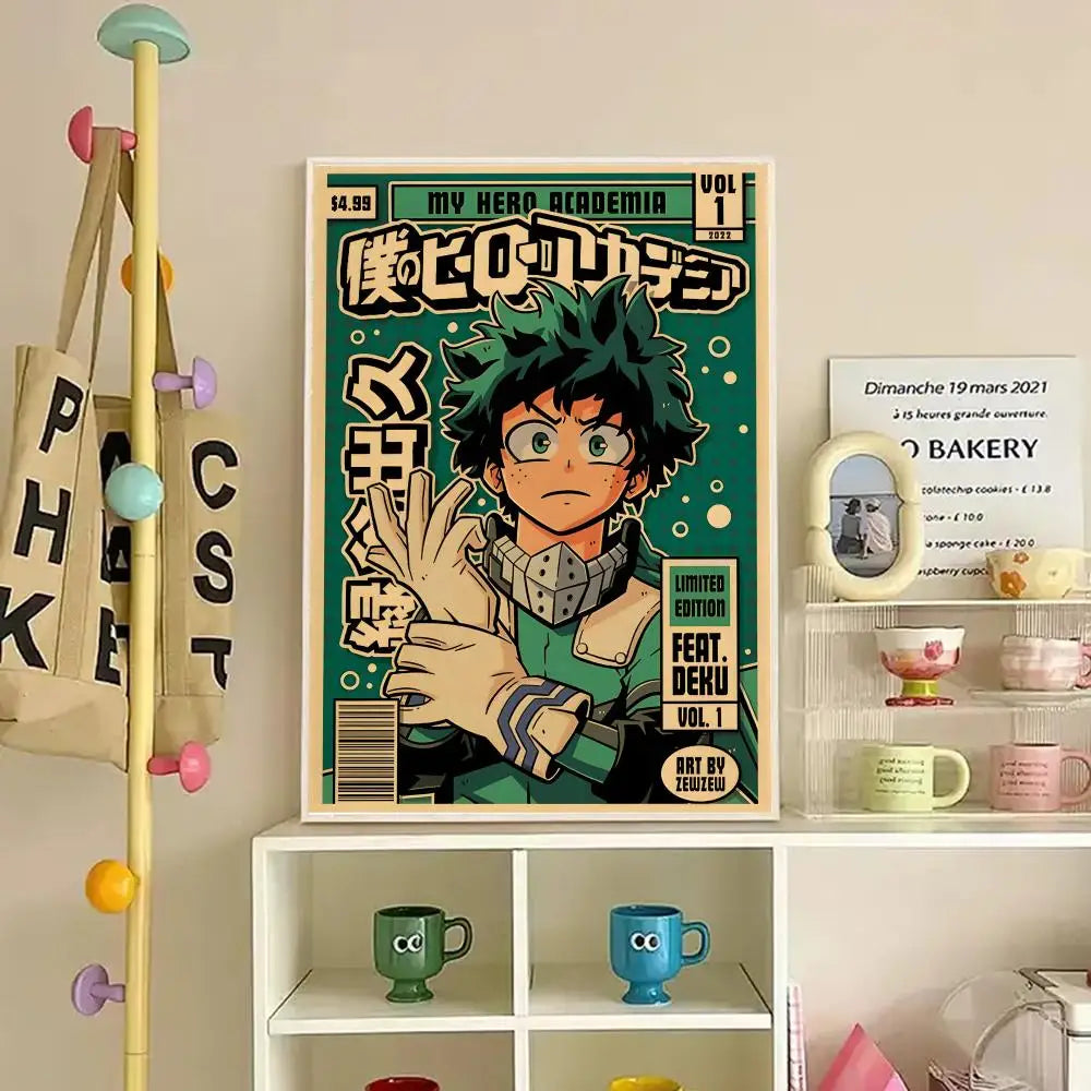 Poster My Hero Academia Room · Decoración Setup Gamer y Escritorio