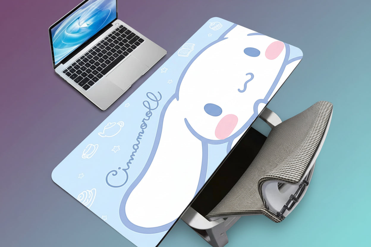 Alfombrilla Gaming XXL Cinnamoroll - Mouse Pad Kawaii con Bordes Cosidos