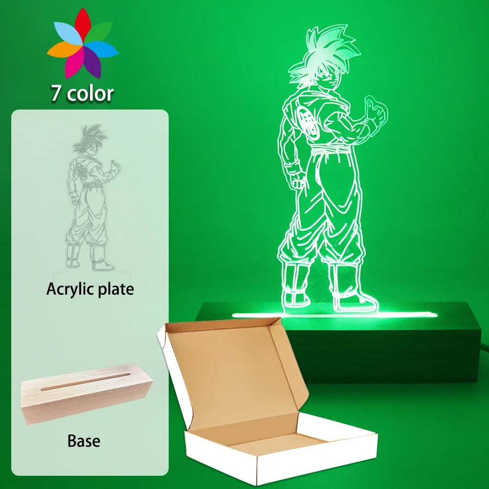Lámpara LED Gaming Anime Goku · Iluminación Setup Gaming