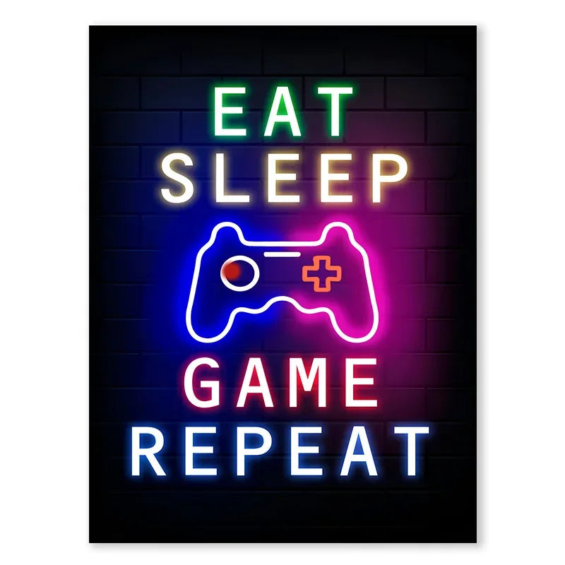 Neón LED Gaming Decoration Posters · Iluminación Setup Gaming