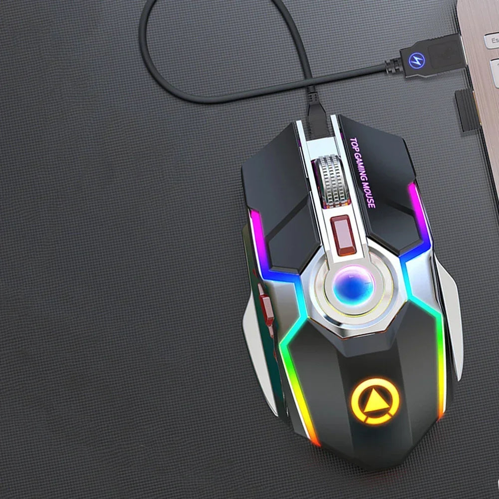 Ratón Gaming Inalámbrico FTBTOC RGB Recargable