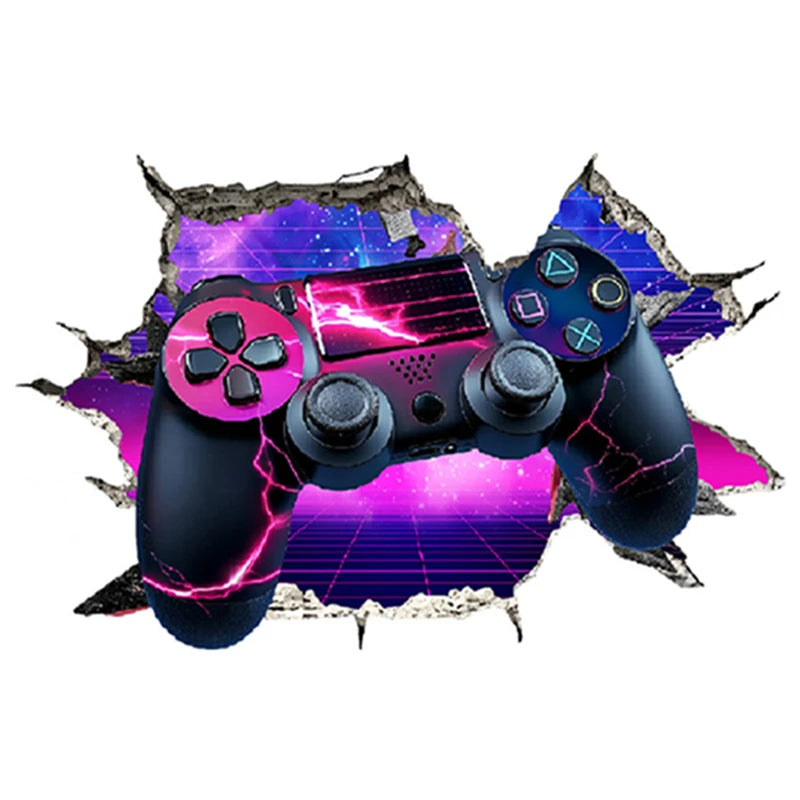 Poster Gaming Wall Hole Art · Decoración Setup Gamer y Escritorio