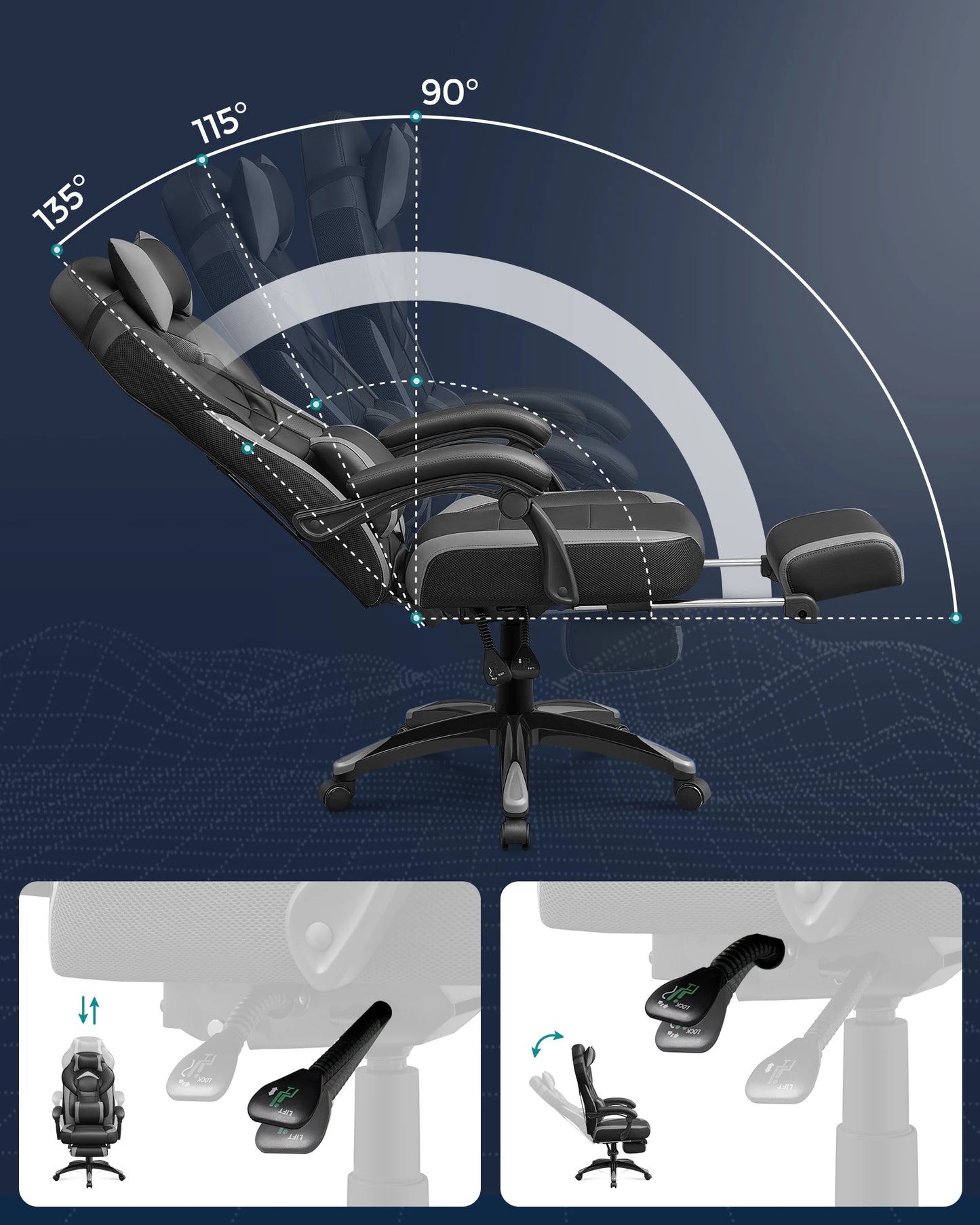 Silla Gaming SONGMICS 10 cm · Setup Gamer