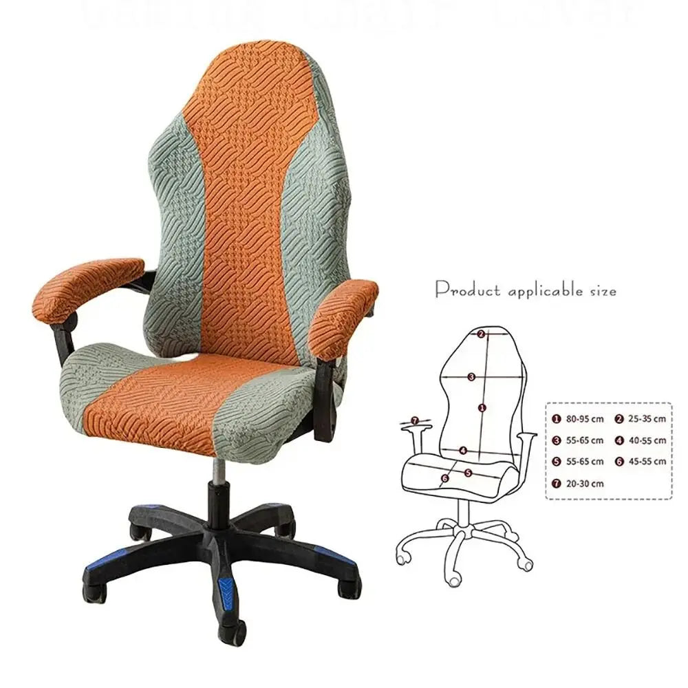 Funda Jacquard Antideslizante para Silla Gaming · 95cm Multicolor Decorativa