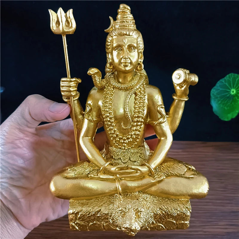Figura Golden Shiva Hindu Ganesha 14 cm · Decoración Setup Gamer y Escritorio