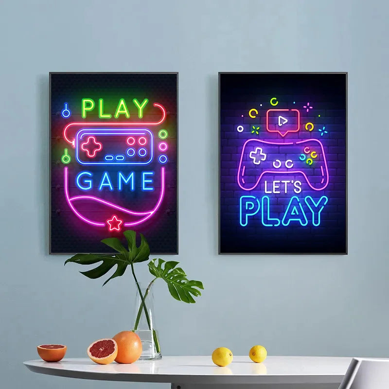 Neón LED Gaming Quotes Game · Iluminación Setup Gaming