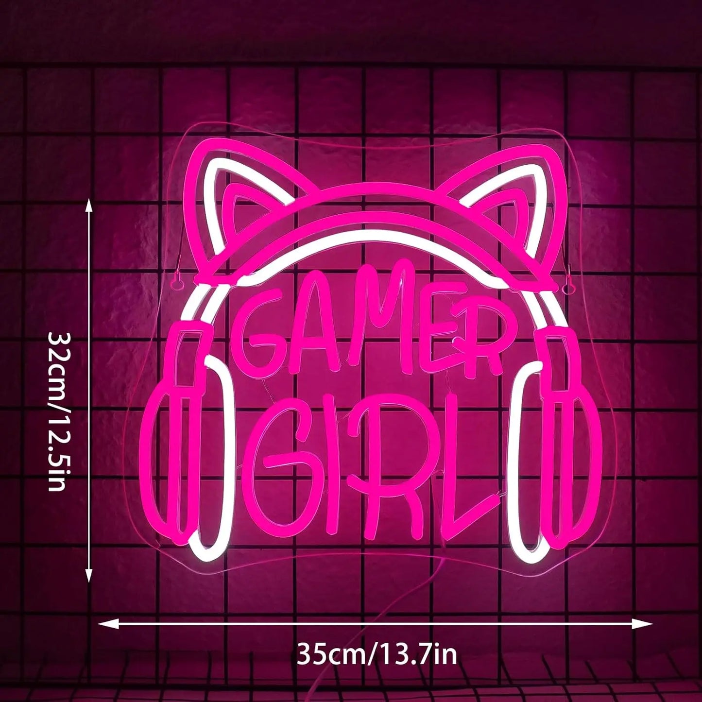 Neón LED Gamer Girl Gaming · Iluminación Setup Gaming
