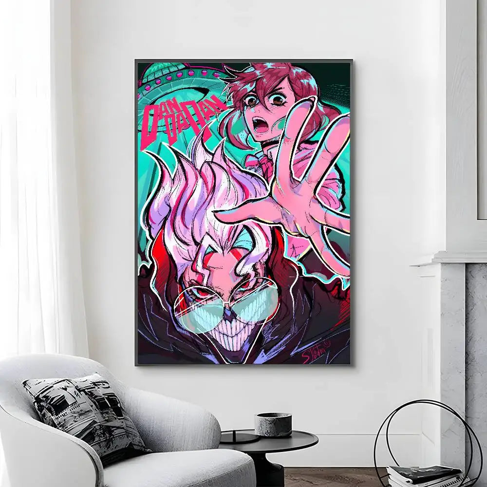 Poster Dandandan painting with prints · Decoración Setup Gamer y Escritorio