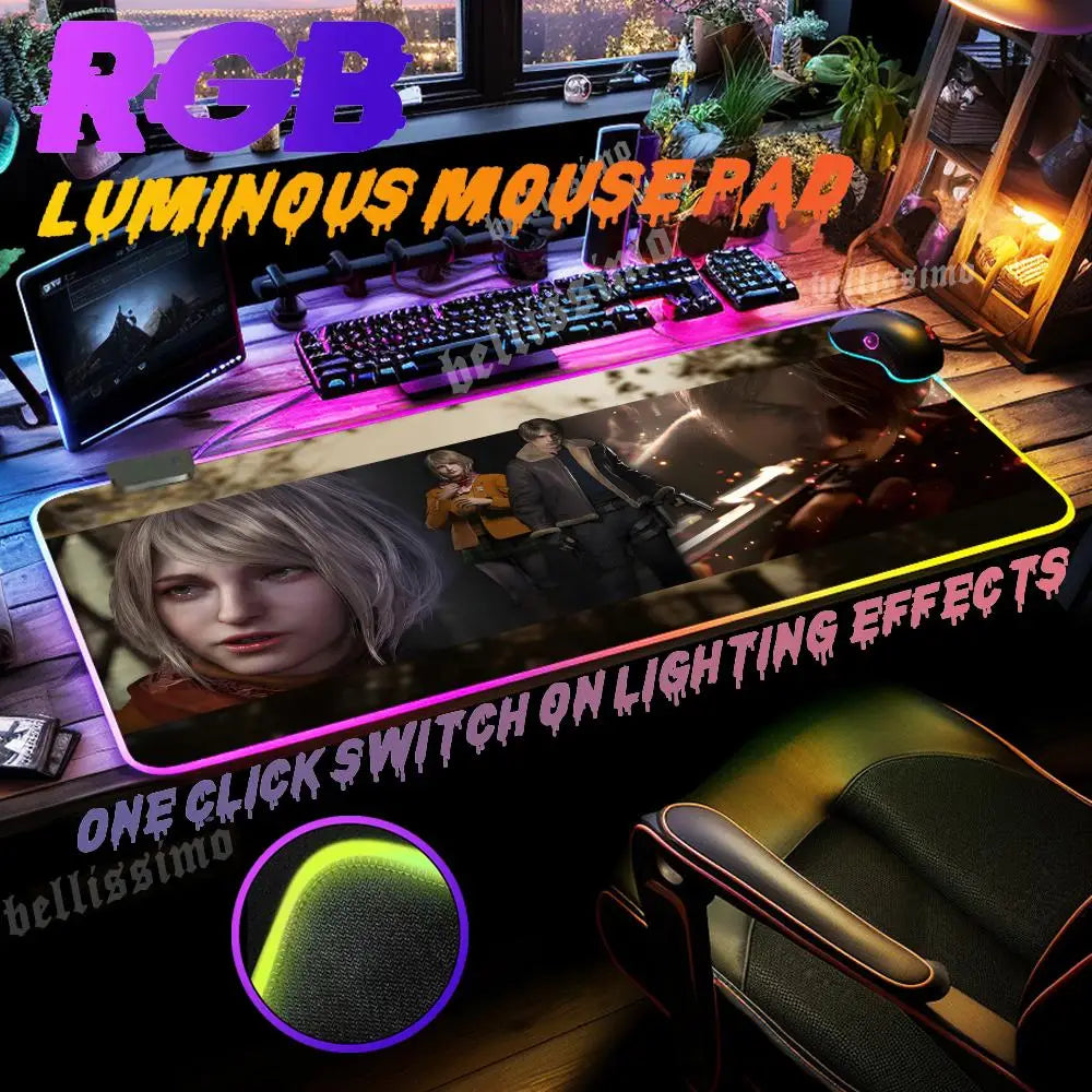 Alfombrilla Gaming RGB Resident Evil - Extended Mouse Pad Impermeable 70x40cm