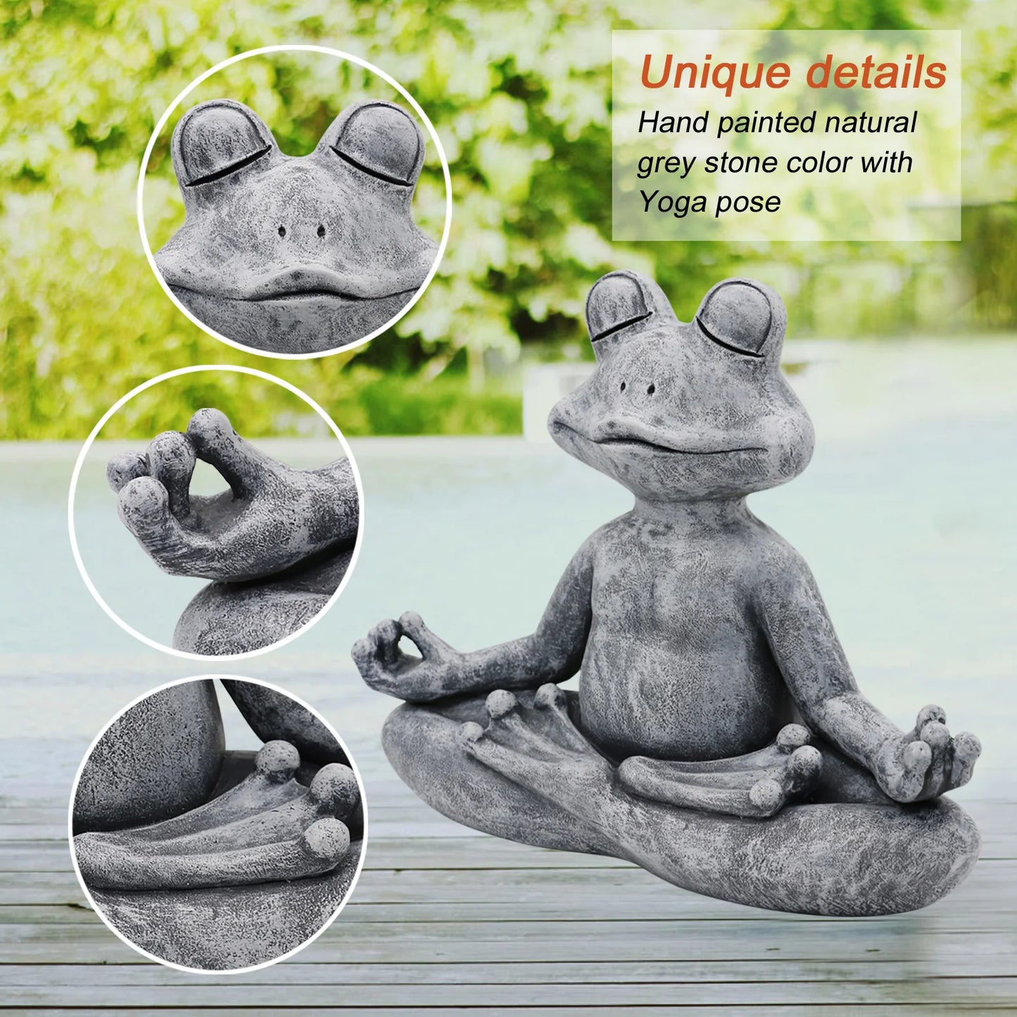 Figura Frog Zen Yoga Frog · Decoración Setup Gamer y Escritorio