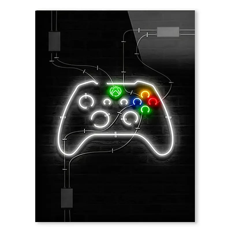 Neón LED Gaming Decoration Posters · Iluminación Setup Gaming