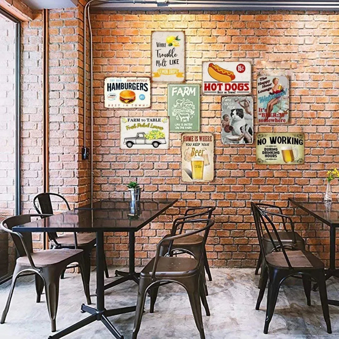 Poster Retro Video Game Metal · Decoración Setup Gamer y Escritorio