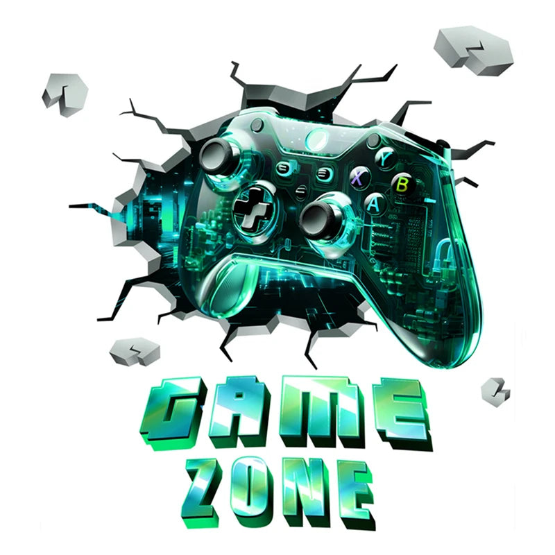 Poster Gaming Wall Hole Art · Decoración Setup Gamer y Escritorio