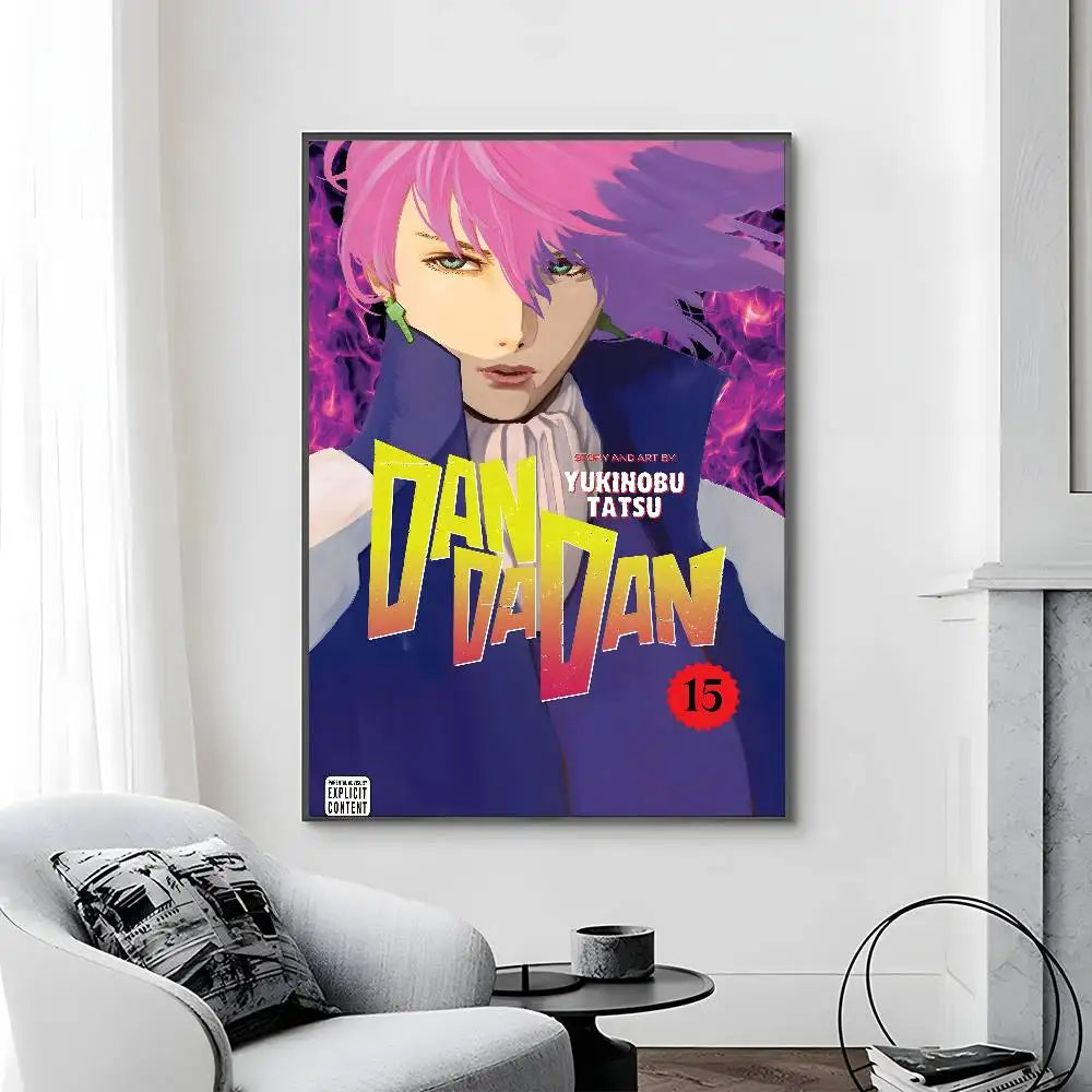 Poster Dandandan painting with prints · Decoración Setup Gamer y Escritorio