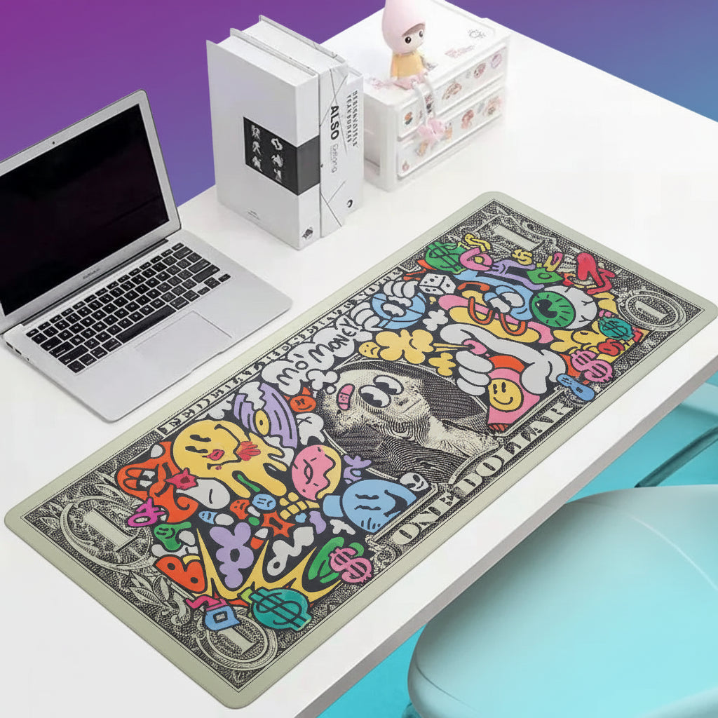 Alfombrilla Gaming XXL Dólares - Mouse Pad Grande para Escritorio Gamer