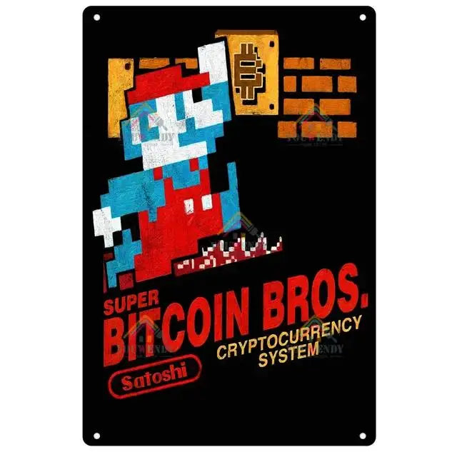 Poster Retro Video Game Metal · Decoración Setup Gamer y Escritorio