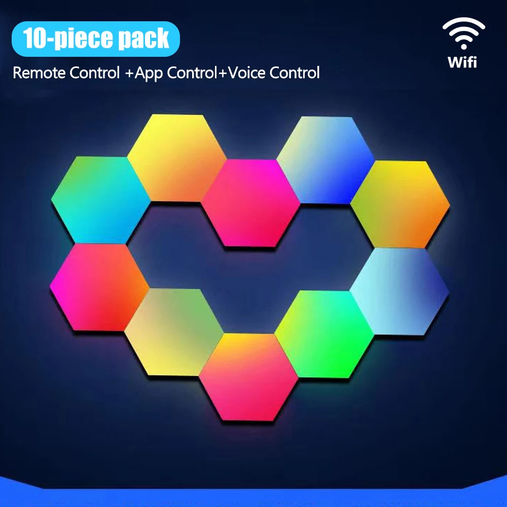 Iluminación LED Hexagon Night Gaming · Iluminación Setup Gaming