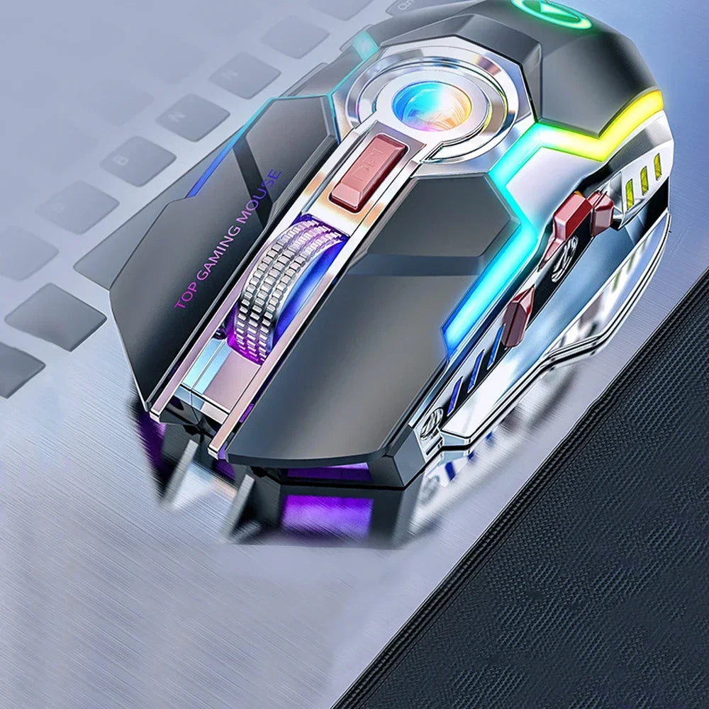 Ratón Gaming Inalámbrico FTBTOC RGB Recargable