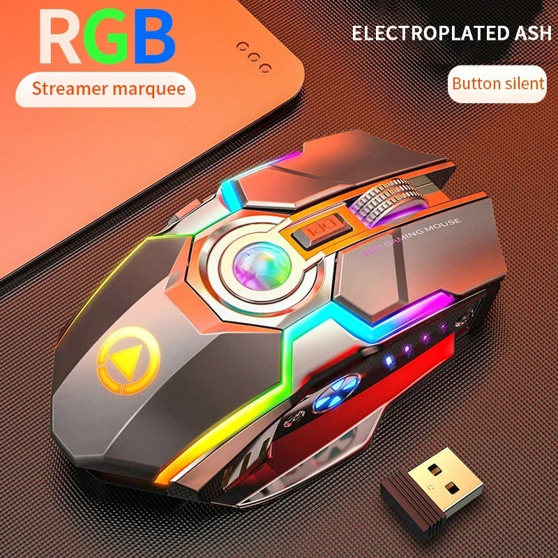 Ratón Gaming Inalámbrico FTBTOC RGB Recargable