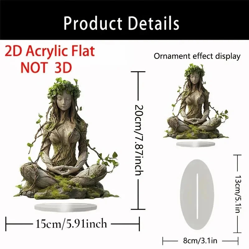 Figura Decorativa Metal Yoga Zen - Escultura Artística para Setup Gaming y Escritorio