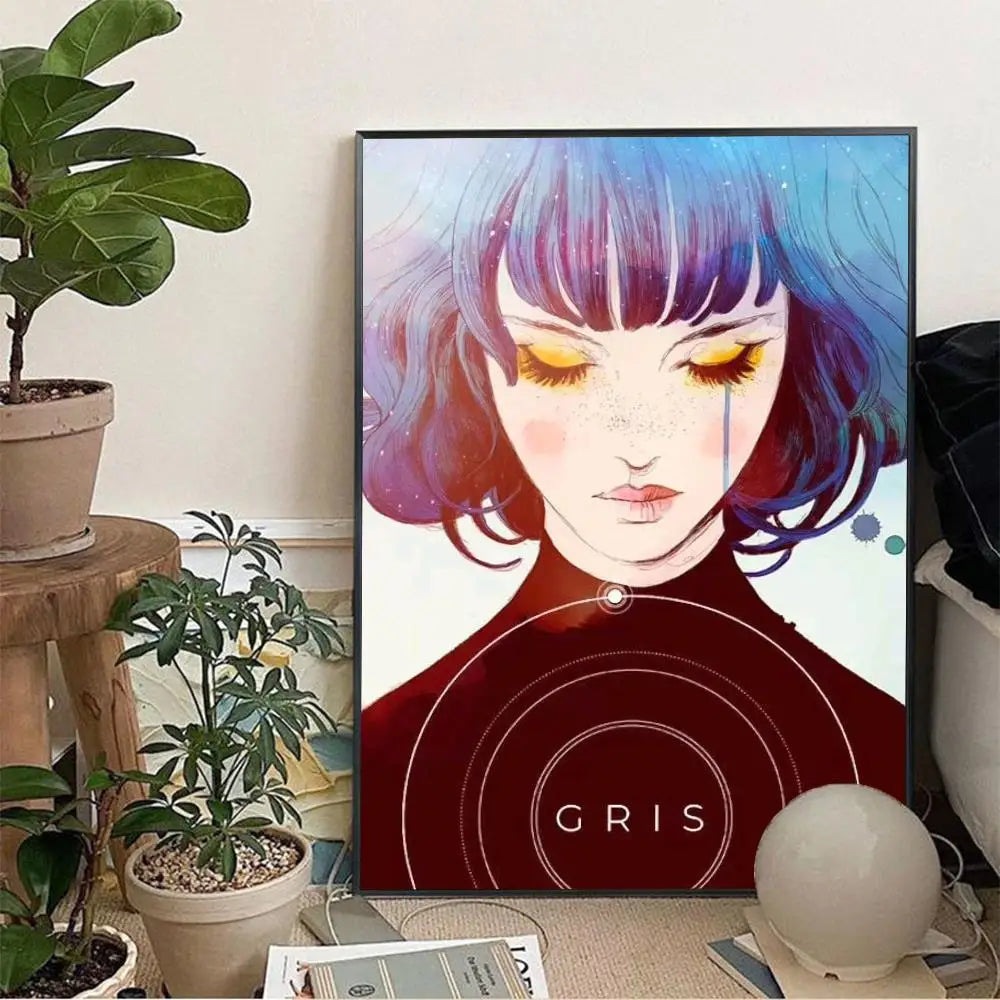Poster GRIS Game Room Digital · Decoración Setup Gamer y Escritorio