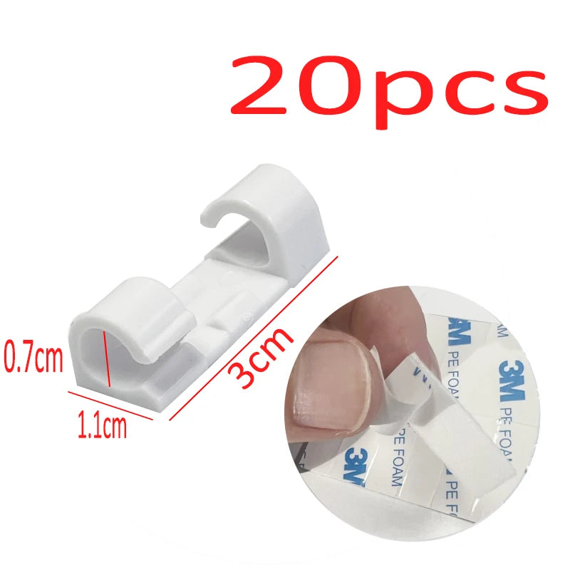Organizador de Cables con Clips Adhesivos