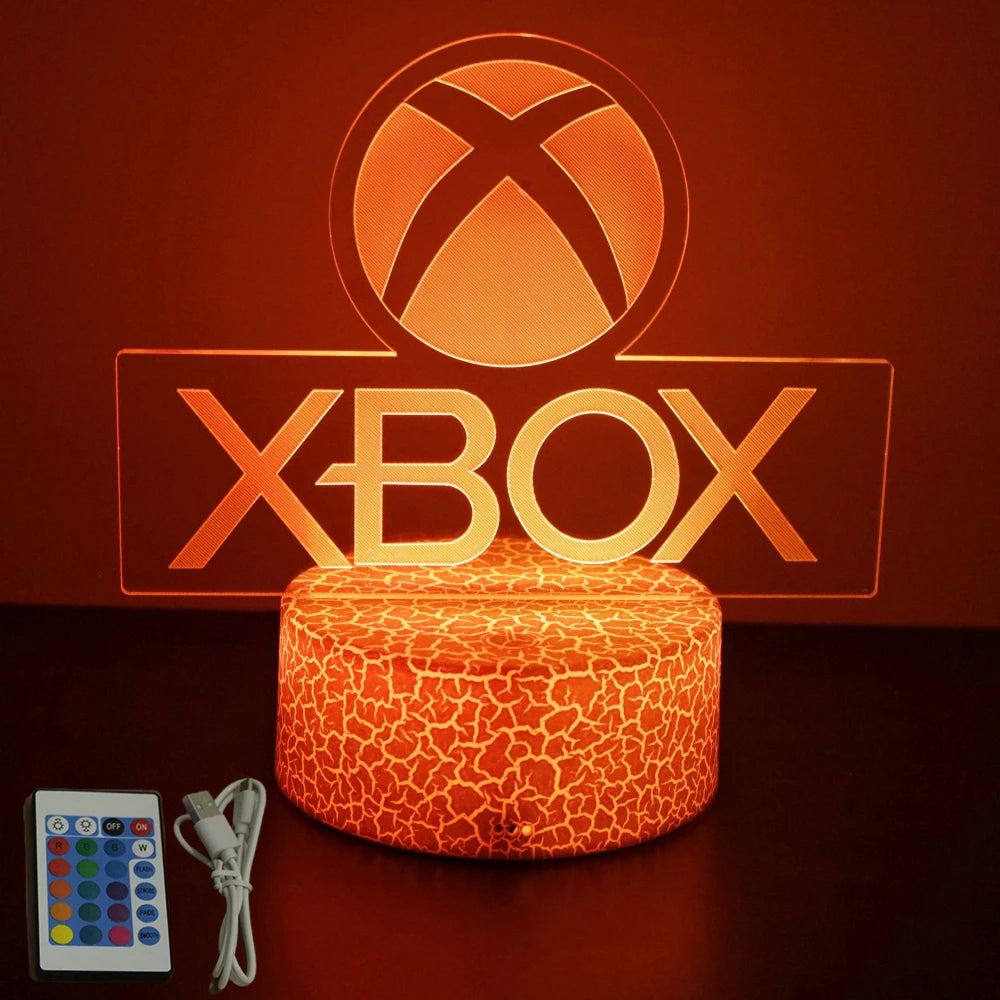 Neón LED GAMER 3D Night · Iluminación Setup Gaming 20cm