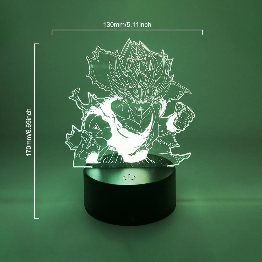 Lámpara LED Gaming Anime Goku · Iluminación Setup Gaming