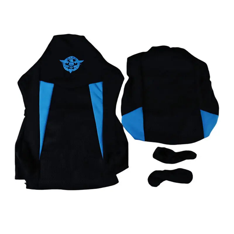 Silla Gaming Reclinable Negra y Azul · Setup Gamer Económico con Reposabrazos