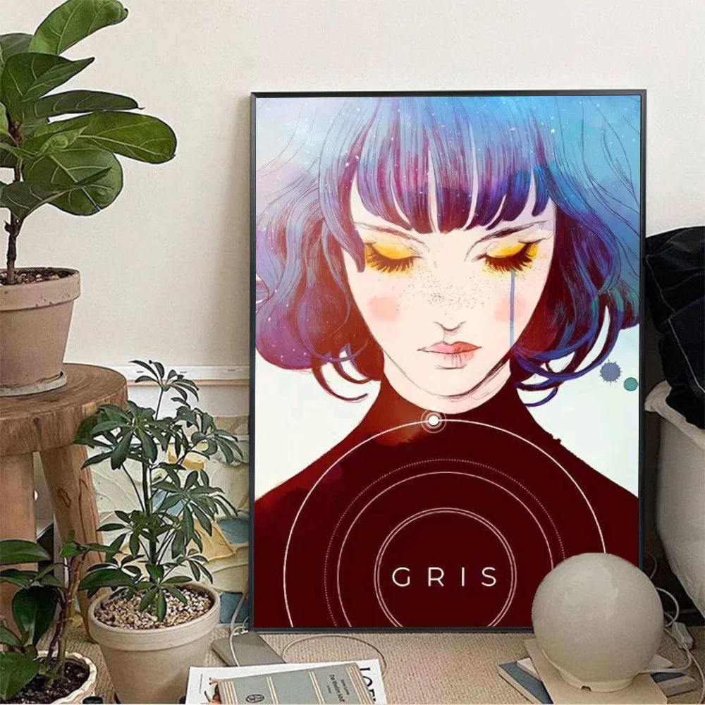 Poster GRIS Game Room Digital · Decoración Setup Gamer y Escritorio