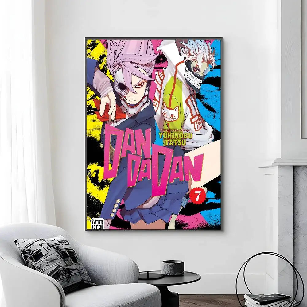 Poster Dandandan painting with prints · Decoración Setup Gamer y Escritorio