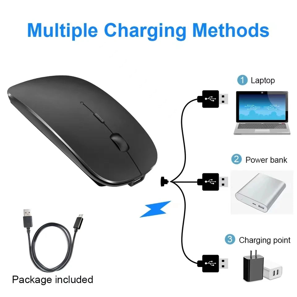 Ratón Inalámbrico Recargable Congdi 2.4G/Bluetooth