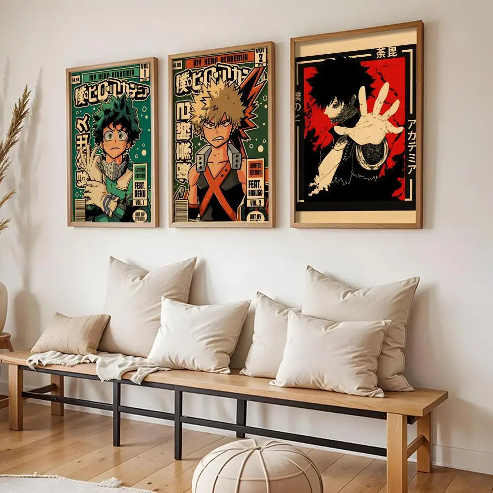 Poster My Hero Academia Room · Decoración Setup Gamer y Escritorio