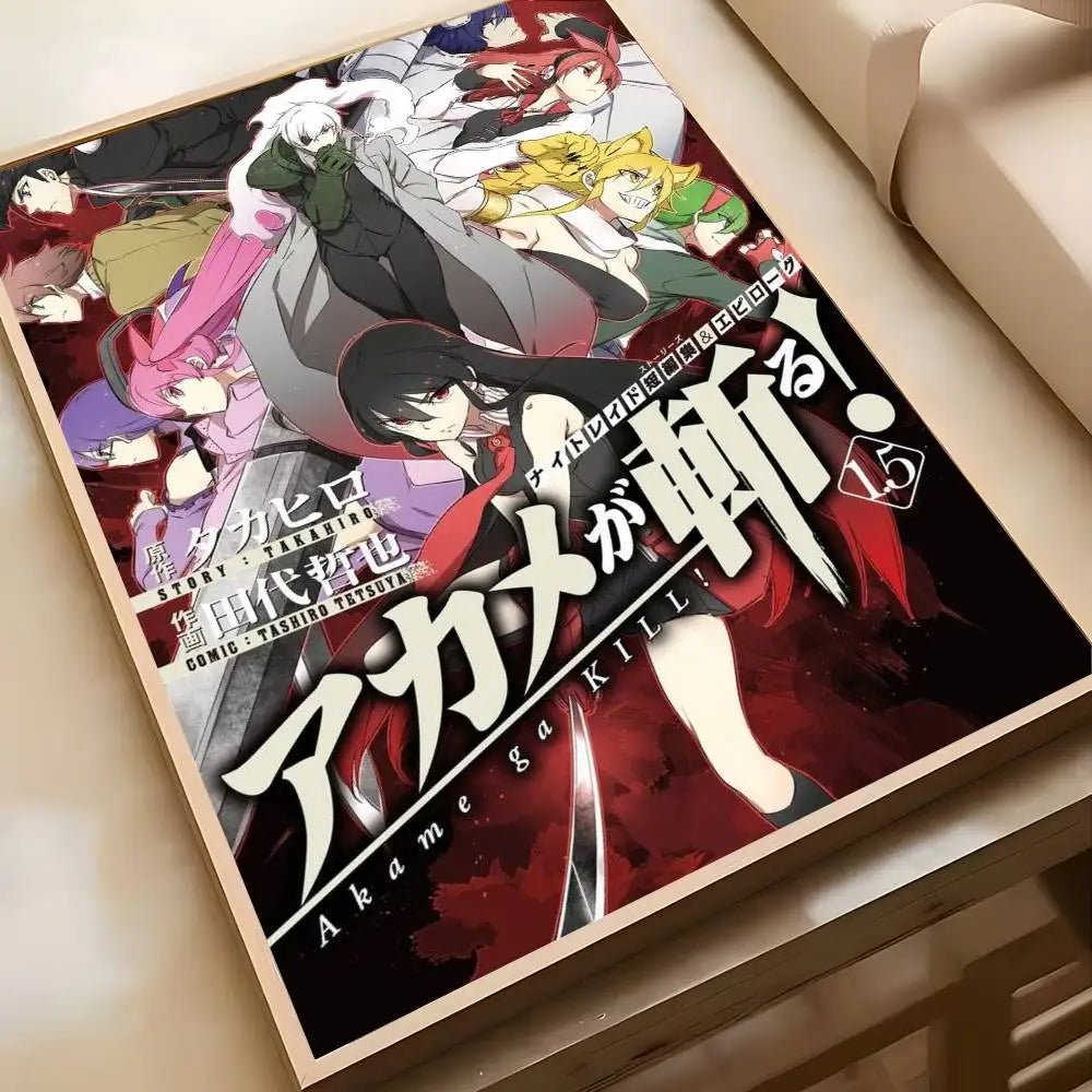 Poster Akame Ga Kill Art · Decoración Setup Gamer y Escritorio