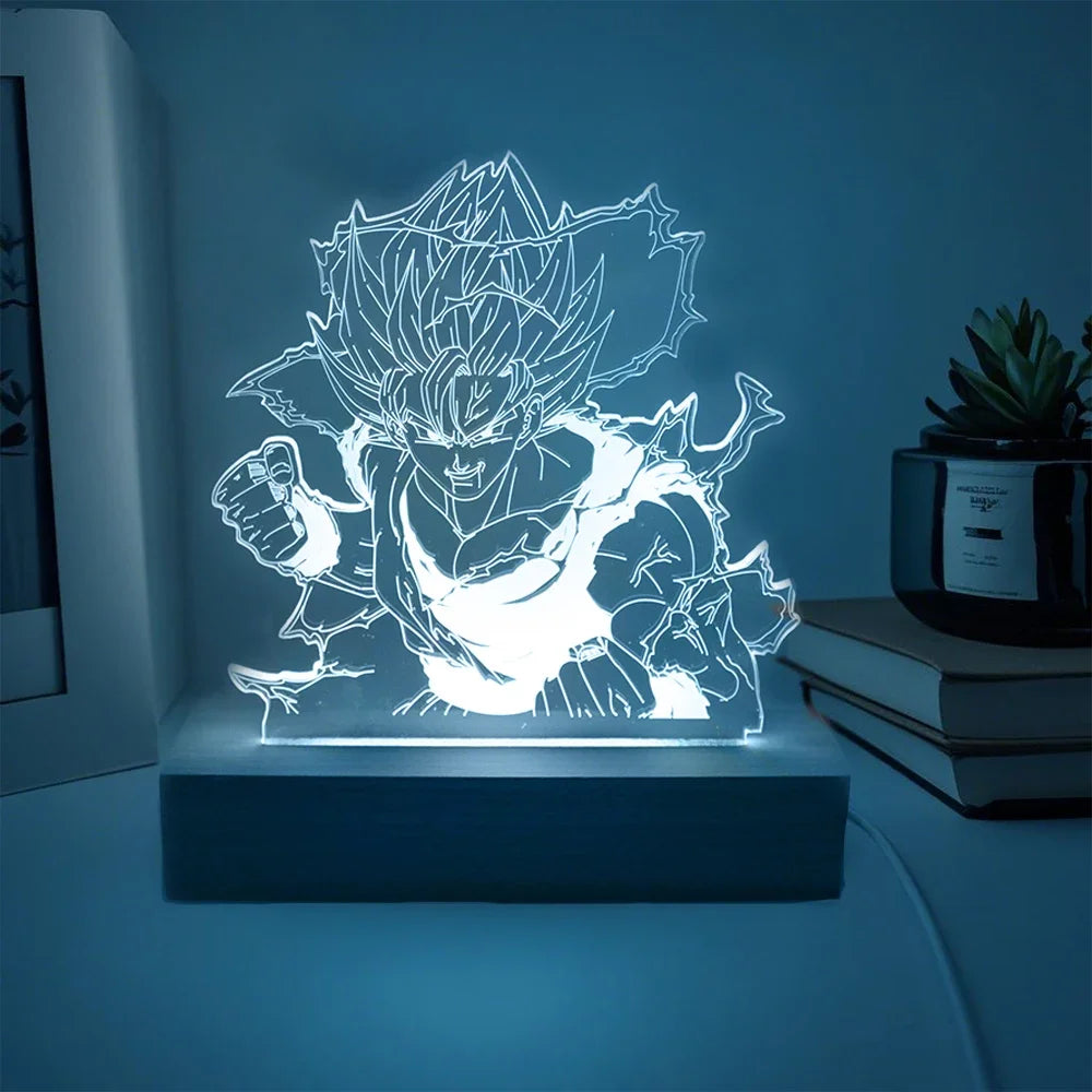 Lámpara LED Gaming Anime Goku · Iluminación Setup Gaming