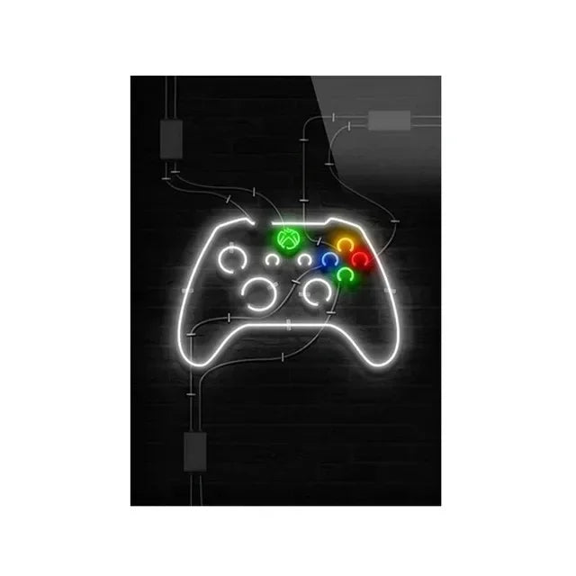 Poster Game Gaming Room Gamepad · Decoración Setup Gamer y Escritorio