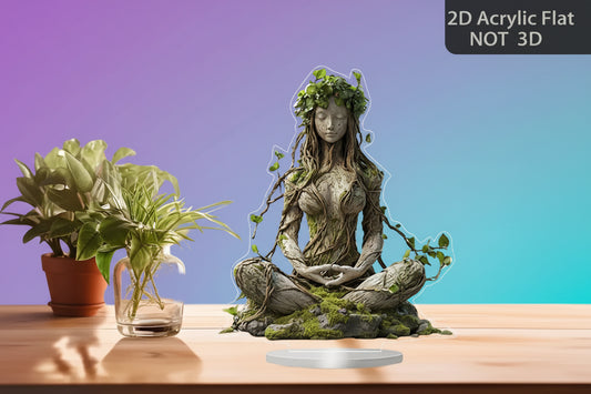 Figura Decorativa Metal Yoga Zen - Escultura Artística para Setup Gaming y Escritorio