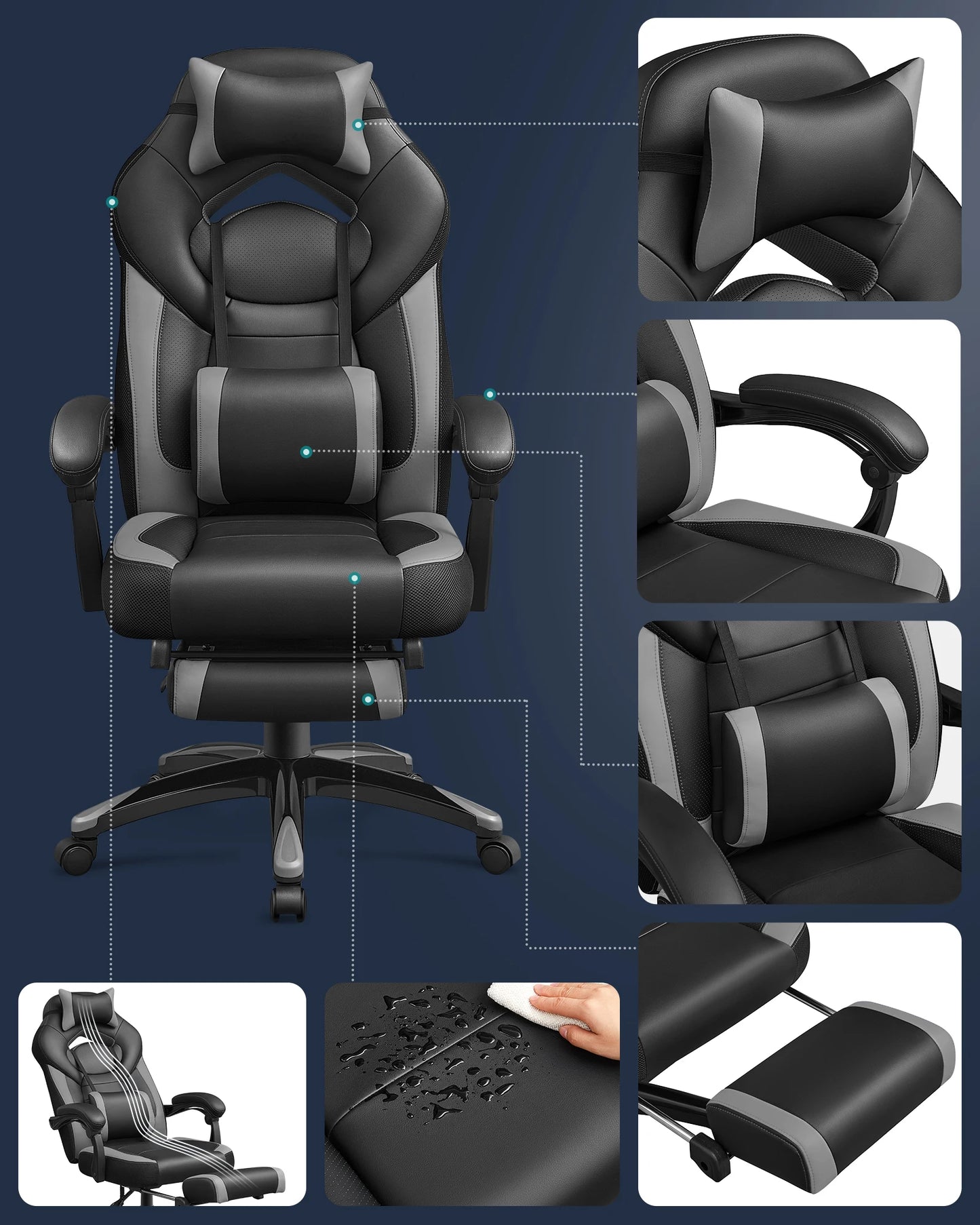 Silla Gaming SONGMICS 10 cm · Setup Gamer
