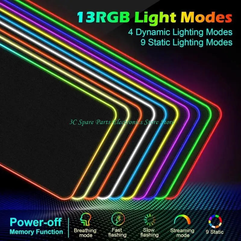 Alfombrilla Gaming XXL con LED RGB y Carga Inalámbrica 15W - Mouse Pad Iluminado
