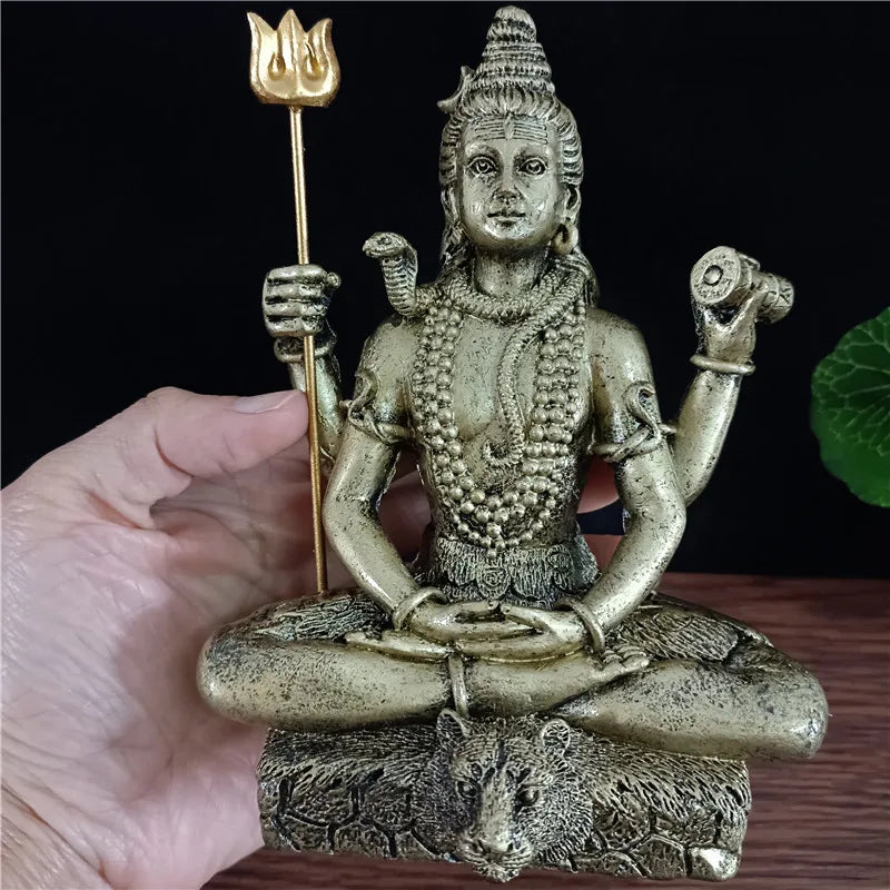 Figura Golden Shiva Hindu Ganesha 14 cm · Decoración Setup Gamer y Escritorio